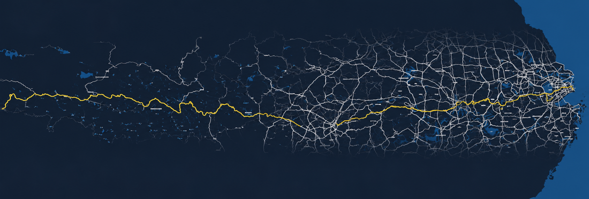 G318国道路线地图背景